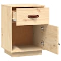 Pikkukuva 4 / 6: Yöpöytä, jossa on laatikko ja ovi, mitat 40 x 34 x 55 cm, käsittelemätöntä mäntyä DEC032996 kastanj