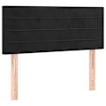 Miniatyrbillede 1 af 6: Hovedgærde til soveværelse møbel 90 x 5 x 78/88 cm sort velour TDL0202071 Svart