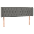 Miniatyrbillede 2 af 5: Hovedgærde - Ikke specificeret - 147x16x78/88 cm - Mørkegrå stof - Farvet LED - Moderne design Mörkgrå
