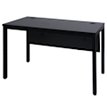 Pikkukuva 1 / 6: Tietokonepöytä kahdella säilytyskanavalla, säädettävä 120x60 cm, MDF musta 04_0006051 Svart