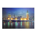 Miniatyrbillede 5 af 6: 2x billede LED billede lysende væv vægmodel London broer 40x60cm 04_0000451 Flerfärgad