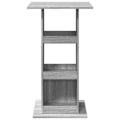 Miniatyrbillede 2 af 6: Multifunktionelt sidebord 60 x 60 x 102 cm med opbevaring i grå ingeniørtræ DEC036338 kastanj