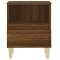Miniatyrbillede 2 af 6: Natbord med skuffe og åbent rum 40 x 35 x 50 cm brun ingeniørtræ DEC033718 kastanj