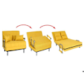 Miniatyrbillede 3 af 6: Sovesofa med soveplads, liggeflade 97x186 cm, gul stof 04_0006261 Gul