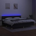 Miniatyrbillede 3 af 6: Sengegavl - TDL - 200x200 cm - Sort stof - LED - 2 personer Svart