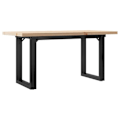 Miniatyrbillede 1 af 6: Rektangulært industrielt sofabord 90 x 40 x 45,5 cm i fyrretræ og stål DEC036252 kastanj