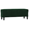 Pikkukuva 1 / 5: 'Entry bench for the end of the bed 100 x 35 x 41 cm in green velvet DEC024688' Grön