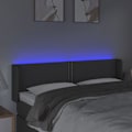 Miniatyrbillede 3 af 5: Hovedgærde til soveværelse med LED-møbel 147 x 16 x 78/88 mørkegrå stof