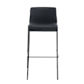 Miniatyrbillede 2 af 6: Barstol x1 moderne design stabelbar med sort stofsæde og 4 sorte metalben 10_0004957 Metall
