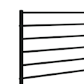 Miniatyrbillede 4 af 5: Hovedgavl til seng til soveværelse møbel 80 cm metal sort TDL0202408