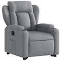 Miniatyrbillede 3 af 6: Fauteuil relax TV med behagelig polstring, elektrisk løftefunktion i lys grå stof DEC027906 Grå