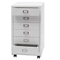 Miniatyrbillede 1 af 6: Caisson à tiroirs pour bureau 75 x 40 x 41 cm 6 tiroirs métal blanc 04_0008272 Vit