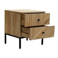 Miniatyrbillede 5 af 6: Nattetable sidebord med skuffer i mangotræ 51 x 45 x 40 cm 04_0008528 kastanj