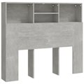 Miniatyrbillede 1 af 6: Hovedgærde - MDF - 120x19x103,5 cm - Grå - Moderne - Integreret opbevaring Grå