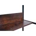 Miniatyrbillede 4 af 5: Bureau table d computer opbevaringsplads under bordpladen 120x60 cm i MDF brun og metal 04_0006062 kastanj