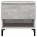 Miniatyrbillede 2 af 6: Side table with drawer 50 x 46 x 50 cm grey engineered wood DEC032456 kastanj