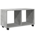 Miniatyrbillede 1 af 6: Møbel med hjul og opbevaringsrum 72 x 33 x 42,5 cm grå ingeniørtræ DEC031389 kastanj