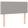 Miniatyrbillede 2 af 5: Hovedgavl til soveværelse med LED-møbel 100 x 5 x 78/88 lys grå stof
