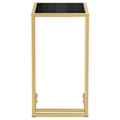 Miniatyrbillede 2 af 6: Side table, computer table, end of sofa 50 x 35 x 65 cm, black tempered glass and gold iron DEC032519 Svart