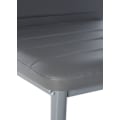 Miniatyrbillede 6 af 6: Stol til spisestue x1 enkel design i grå PVC med dekorativ syning metalramme i grå 10_0002055 Grå