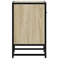 Pikkukuva 3 / 6: Yöpöytä, jossa on laatikko ja avoin lokero 40 x 31 x 50 cm yhdistelmäpuusta ja teräksestä DEC033825 kastanj