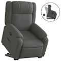 Miniatyrbillede 2 af 6: Fauteuil relax TV med komfortabel polstring og elektrisk løftefunktion i mørkegrå stof DEC027932 Grå