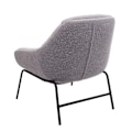 Pikkukuva 5 / 6: Lounge-tilatuoli rentoutumiseen, ylimääräinen kokoinen, vaaleanharmaasta boucle-kankaasta ja metallista 04_0006854 Grå