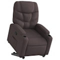Miniatyrbillede 1 af 6: Fauteuil relax TV med komfortabel polstring og elektrisk løftefunktion i mørkebrunt stof DEC028011 kastanj