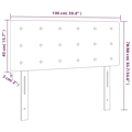 Miniatyrbillede 5 af 5: Hovedgærde til seng til soveværelse møbel med LED 100 x 5 x 78/88 cm mørkegrå stof TDL0201197 Grå