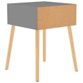 Pikkukuva 4 / 6: 2 kpl yöpöytiä, joissa on laatikko 40 x 40 x 56 cm harmaata kuitulevyä DEC035332 kastanj