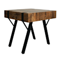 Miniatyrbillede 3 af 5: Side table, coffee table, nightstand 50x50x50 cm, metal frame, MDF top, dark wild oak 04_0008498 Flerfärgad