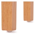Miniatyrbild 4 av 4: 4-pack matsalsstolar i creme läder med ben i ljust trä modern design 04_0001766 kastanj