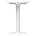 Miniatyrbillede 2 af 6: Høj bord, sidebord, foldbart top ø80 x 110 cm, ingeniørtræ og hvidt stål DEC036777 Vit
