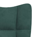 Miniatyrbild 5 av 6: Loungefåtölj designad modern soffa i mörkgrön sammet DEC026783 Grön