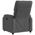 Miniatyrbillede 4 af 6: Fauteuil relax TV polstring komfortabel manuel vippes funktion i mørkegrå stof DEC027930 Grå