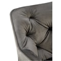 Miniatyrbillede 6 af 6: Spisestol x1 design og moderne, sæde i antracitvelour og ben i sort metal 10_0001495 Metall