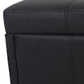 Miniatyrbillede 4 af 4: Bænk med opbevaringskiste i sort syntetisk materiale 112 x 45 x 45