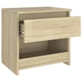 Pikkukuva 4 / 5: Yöpöytä vetolaatikolla ja lokero 40 x 30 x 39 cm puulevy, tammen värinen DEC033819 Flerfärgad