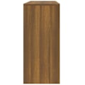 Miniatyrbillede 4 af 5: Funktionsdygtig og stilfuld konsolbord med skuffer 100 x 35 x 76,5 cm i brunt ingeniørtræ DEC031844 kastanj
