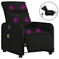 Miniatyrbillede 2 af 6: TV afslapningsstol med massagefunktion, elektrisk, 6 massagepunkter i sort stof DEC027232 Svart