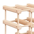 Miniatyrbillede 5 af 6: Stativ til vinflasker reol til opbevaring af vin til 120 flasker 112,5 x 23 x 123,5 cm i fyrretræ DEC024394 kastanj