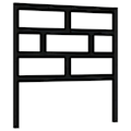 Miniatyrbillede 1 af 4: Hovedgærde - Fyrretræ - 96x4x100 cm - Sort - Moderne - Elegant design Svart