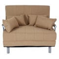 Miniatyrbild 4 av 6: Soffa med sängfunktion, bäddsoffa, extrasäng, avslappning, sängyta 97x186 cm, cremefärgad tyg 04_0006259 Grädde