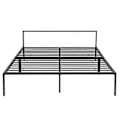 Miniatyrbillede 2 af 4: Sengestel i metal med metal latten dobbeltseng 140 ved 200 mat sort