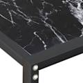 Miniatyrbillede 5 af 6: Moderne entrekonsol møbel, aflastningsbord 160 x 35 x 75,5 cm, hærdet glas med sort marmorudseende og stål DEC032034 Svart