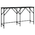 Miniatyrbillede 1 af 6: Konsolbord indgangsbord stue møbel 140 x 29 x 75 cm sort ingeniørtræ og metal DEC032109 kastanj