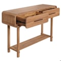 Miniatyrbillede 5 af 6: "Table console side table med to hylder og to skuffer i akacietræ 80x120x35 cm 04_0008493" kastanj