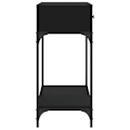 Miniatyrbillede 2 af 6: Elegant design konsolbord til entre med skuffer 100 x 34,5 x 75 cm ingeniørtræ og sort metal DEC032071 kastanj