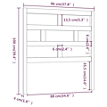 Miniatyrbild 4 av 4: Huvudgavel - Furu - 96x4x100 cm - Svart - Nutida - Elegant design Svart