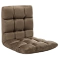 Miniatyrbillede 1 af 6: Sammenklappelig justerbar mikrofiber taupe gulvstol DEC026244 Mol